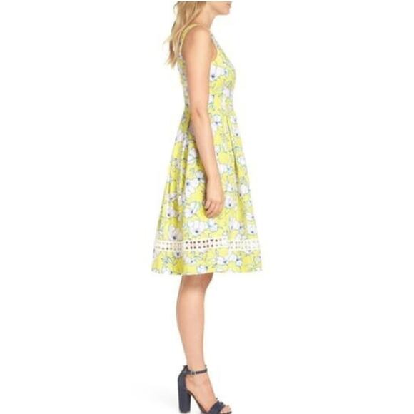 Eliza J Yellow Floral Pleated Dress - Picture 8 of 13